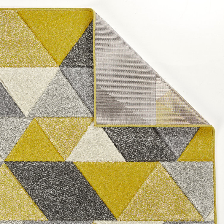 Zipcode Design Engelman Tufted Yellow/Grey/Black Rug & Reviews